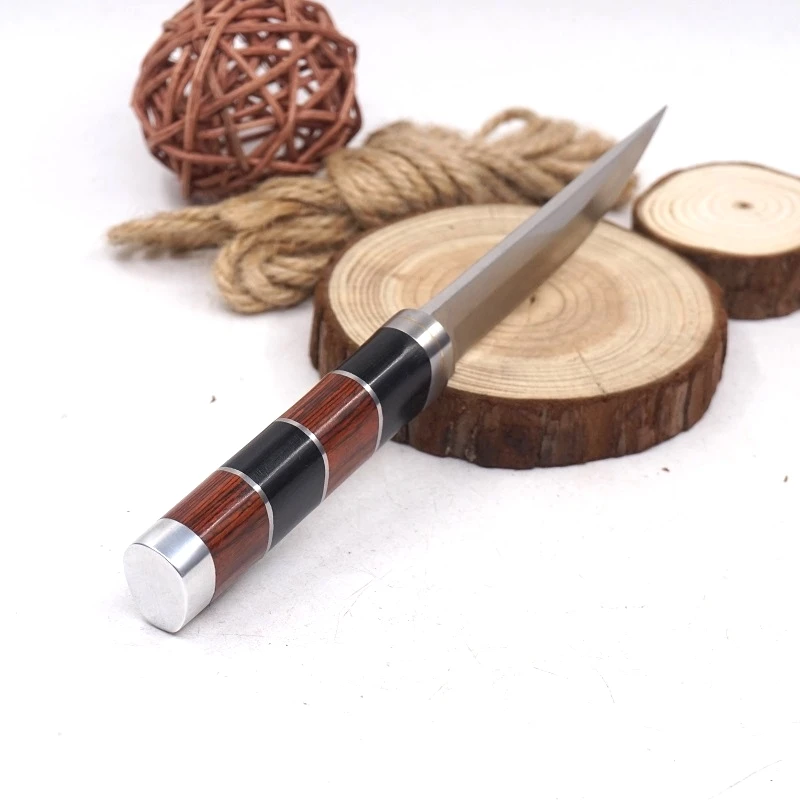Карманный охотничий нож с фиксированным лезвием, маленький прямой нож, походные тактические ножи для выживания, 3CR13, стальные деревянные ручки, инструменты для повседневного использования на открытом воздухе