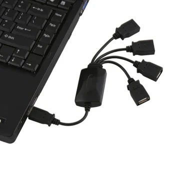 

4 Port USB Cable Hub Expansion Splitter Adapter Micro USB Power Charging HUB Cable For Smartphone Table hot Sale