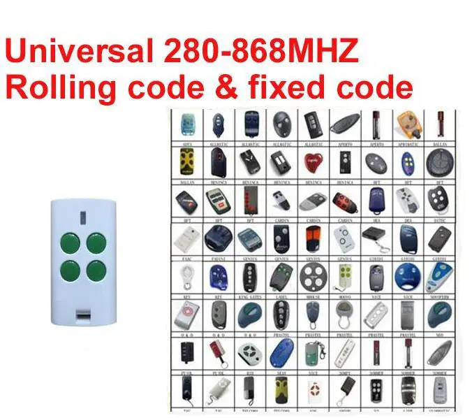 

50pcs Universal Multi frequency 280-868MHZ Key Fob rolling code fixed code Remote Control face to face copy free shipping