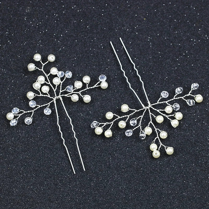 Silver Hair pins  (4)