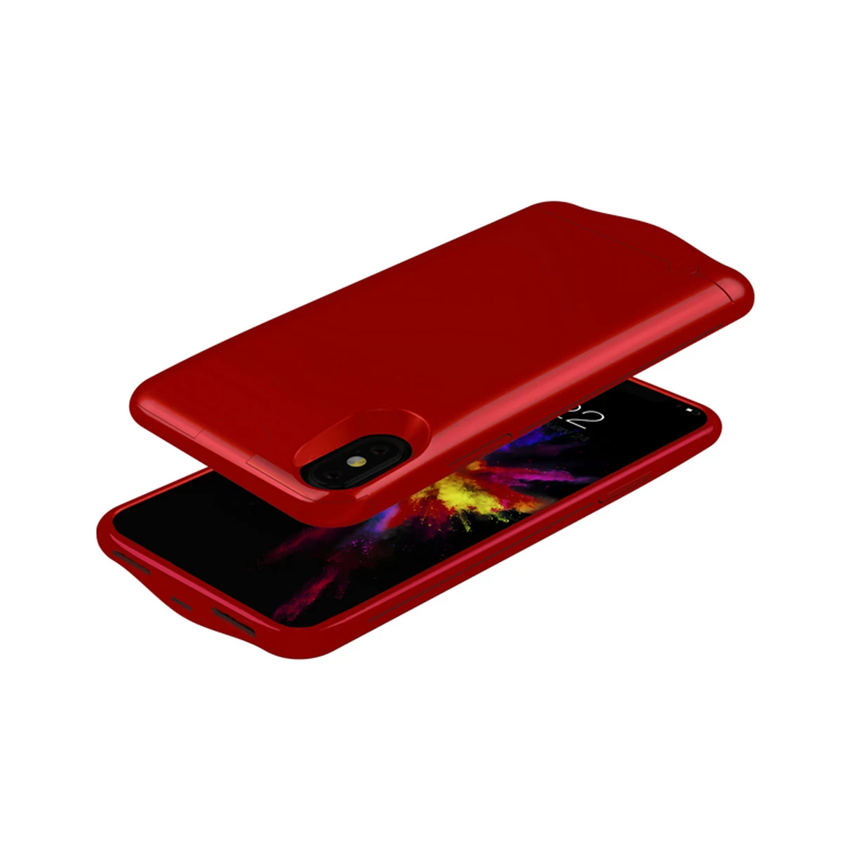 

JRGK 2 in1 External battery case Charging Case For Iphone X 5200mAh Battery Rechargeable Backup Power Bank Charger Cover