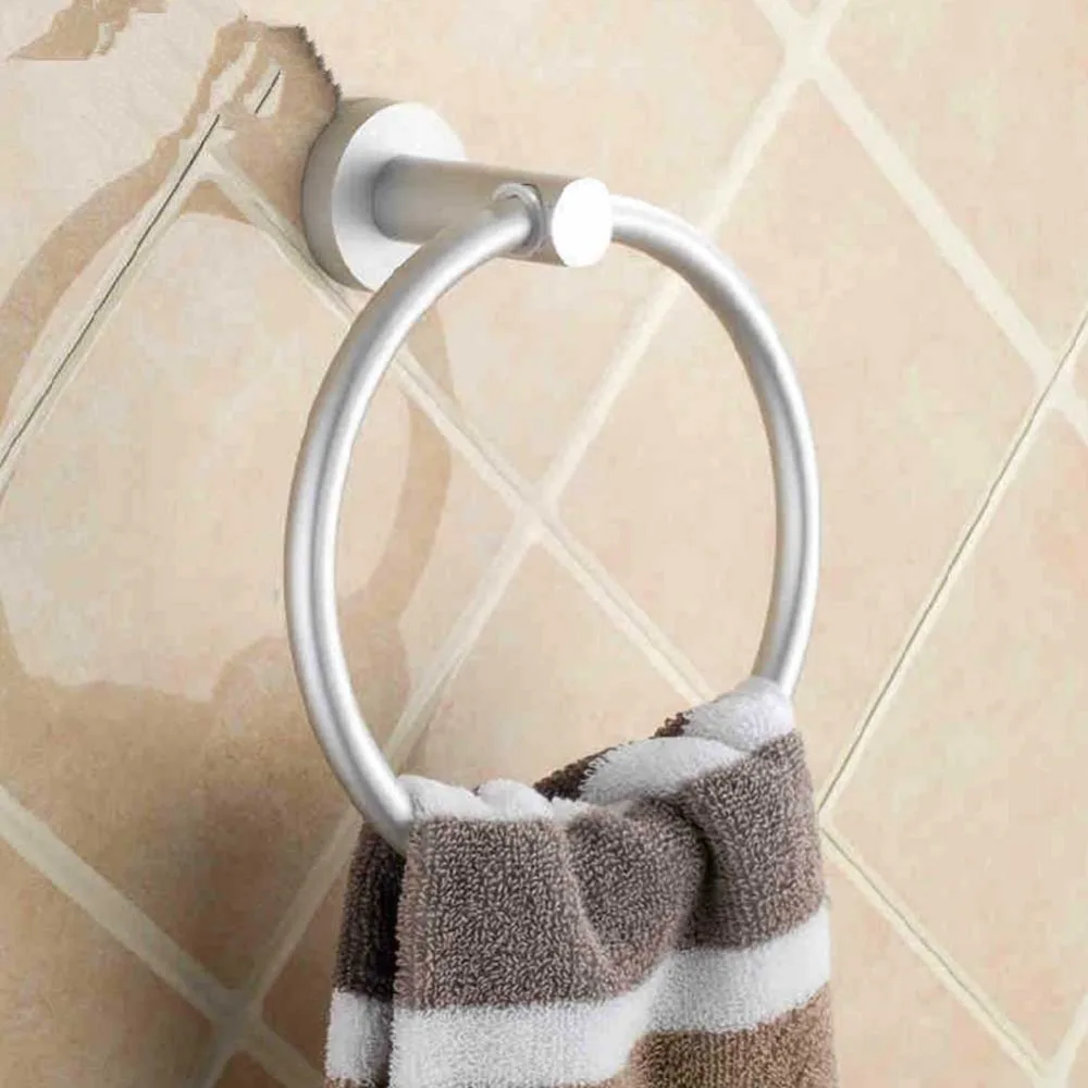 Bathroom Kitchen Corner Towel Ring Holder Hanger New Bath Accessories