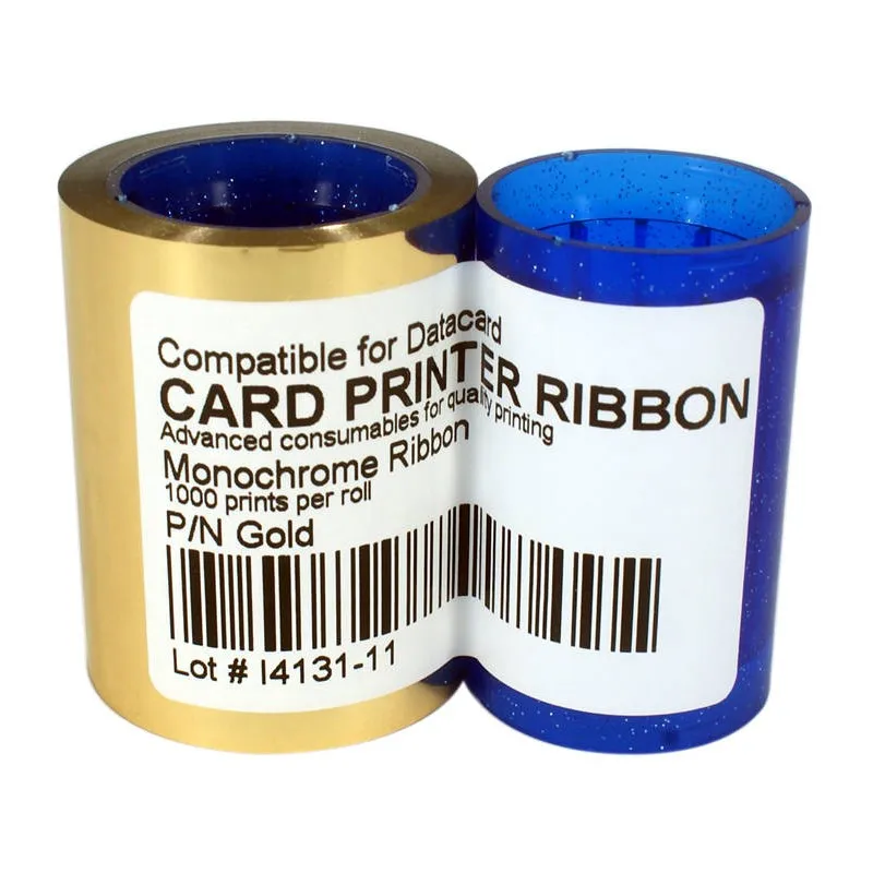 

Compatible Datacard P/N Gold Ribbon 1000 prints for Datacard SP25 SP30 SP35 SP55 SP75 CP40 CP60 CP80