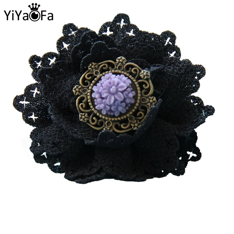 

YiYaoFa Handmade Pin & Brooches Original Gothic Jewelry Antique Fabric Brooch Buckle Vintage Women Accessories YBR-01