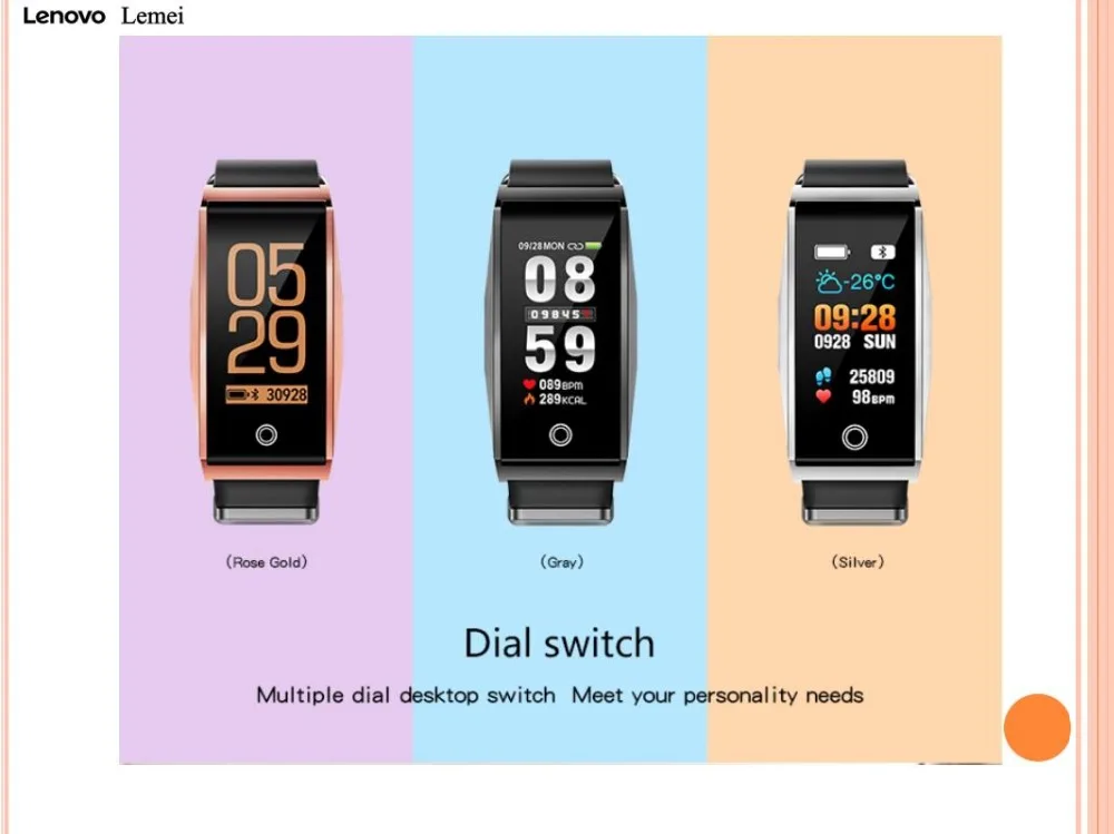Lenovo Lemei RHB01 смарт-браслет для мужчин и женщин жизнь водонепроницаемый монитор сердечного ритма Смарт-Браслет спортивный трекер