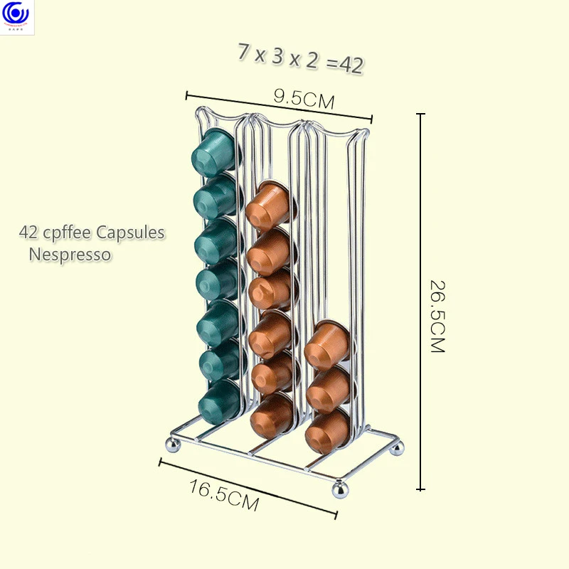 Кофе 42 капсулы полка капсулы полки pod держатель диспенсер Дозирующий башня стенд стеллаж для хранения кафе машина Настольный набор