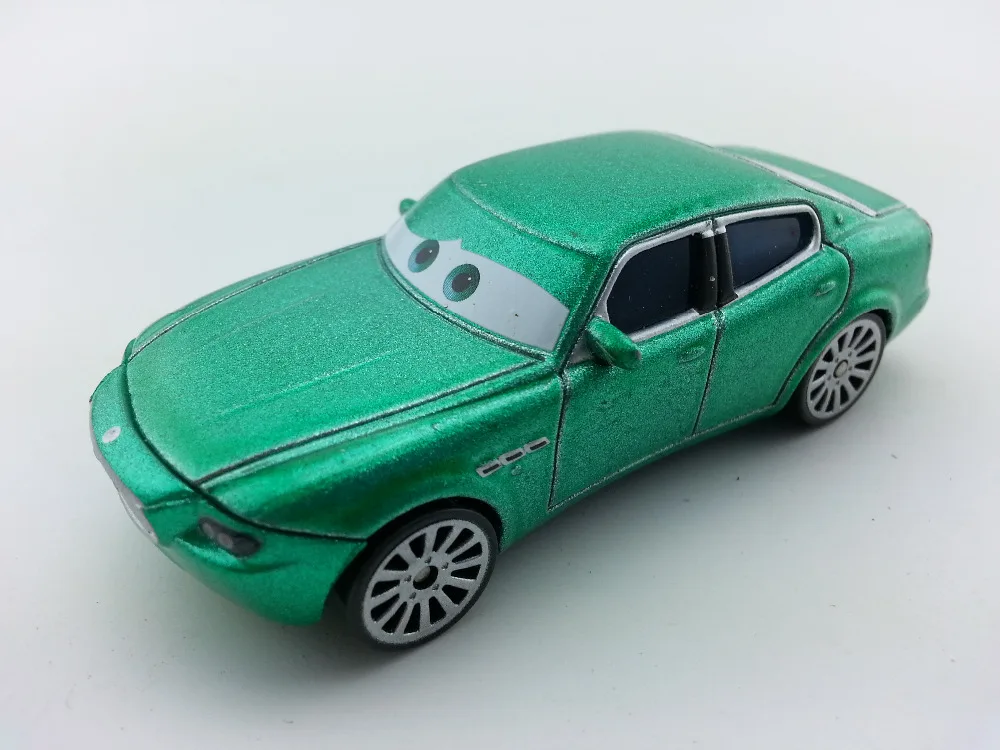 Disney Pixar Cars Green 155 Diecast Metal Alloy Toy Car Model Loose