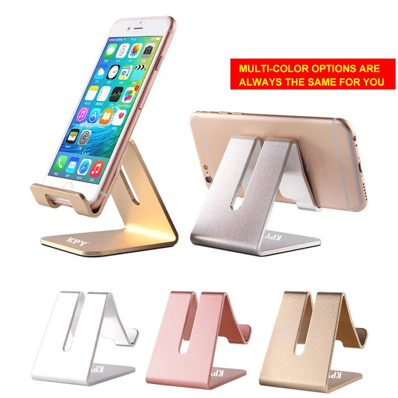 

Aluminum Metal Phone Holder Desktop Universal Mobile Phone Stand Desk Hold for iPhone IPad Samsung Tablet