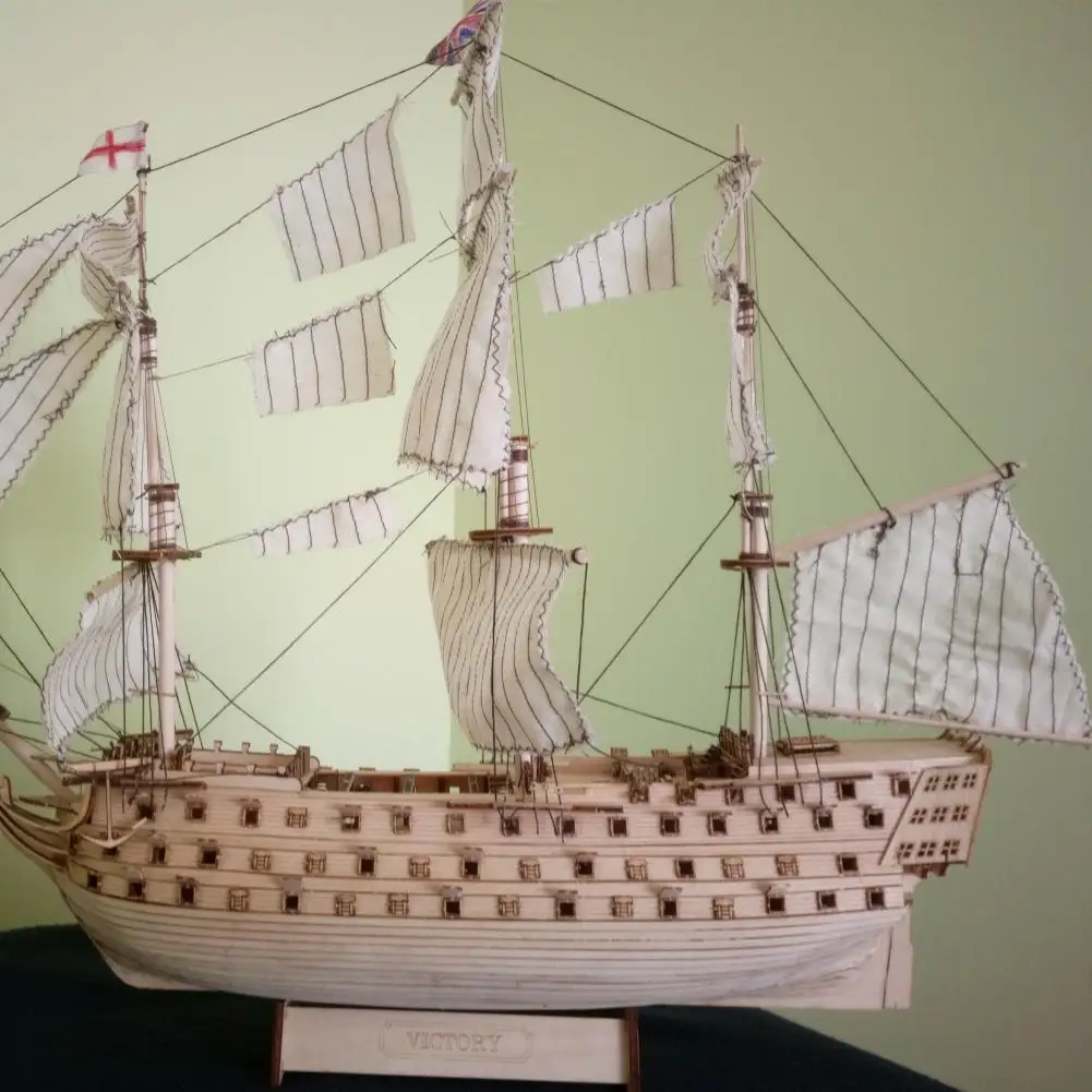 DIY Деревянные сборные победный Королевский Морской Корабль Парусник Моделирование игрушка украшение