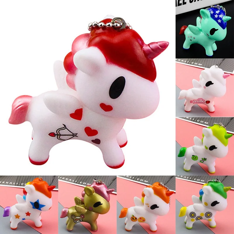 

New Cute Cartoon Unicorn Keychains Pendant For Bag Handbag Charms Carkey Accessory Excellent Gift Novelty Product 8 Styles!!