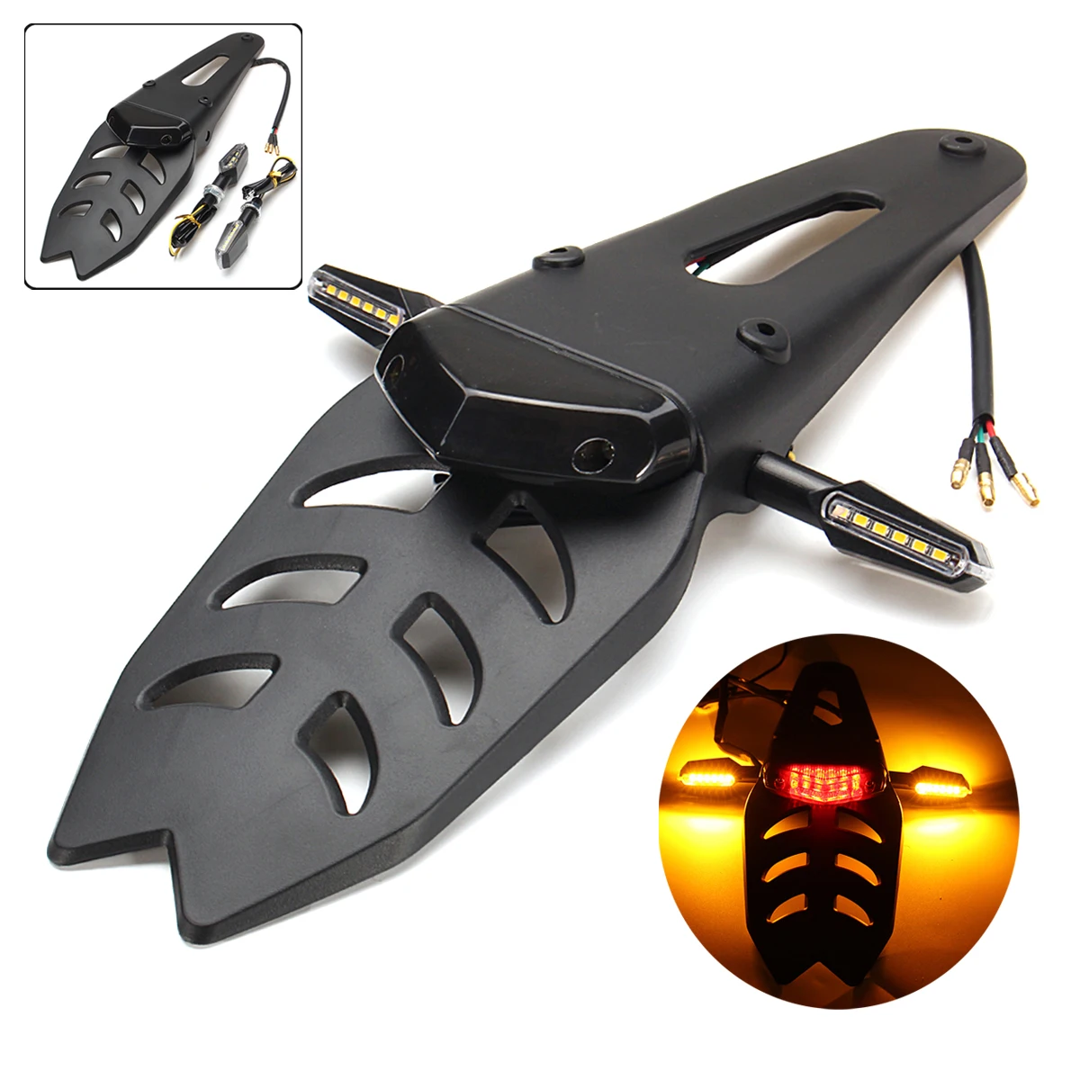 Universal For Fender Motorcycle Rear Tail Light Trial Bike For Fender