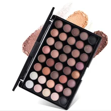Paleta de maquiagem dos olhos 40 cores, nudes, foscos, sombras, pó, glitter, sombras para os olhos, conjunto de escovas com pigmento