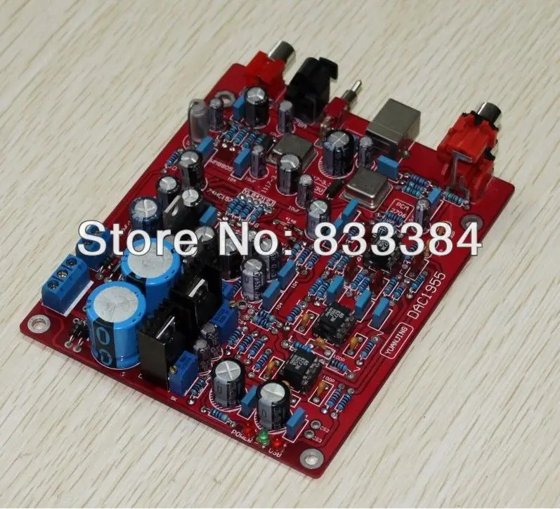 AD1955 WM8805 PCM2706 AD827 волоконный коаксиальный USB DAC Собранный усилитель платы