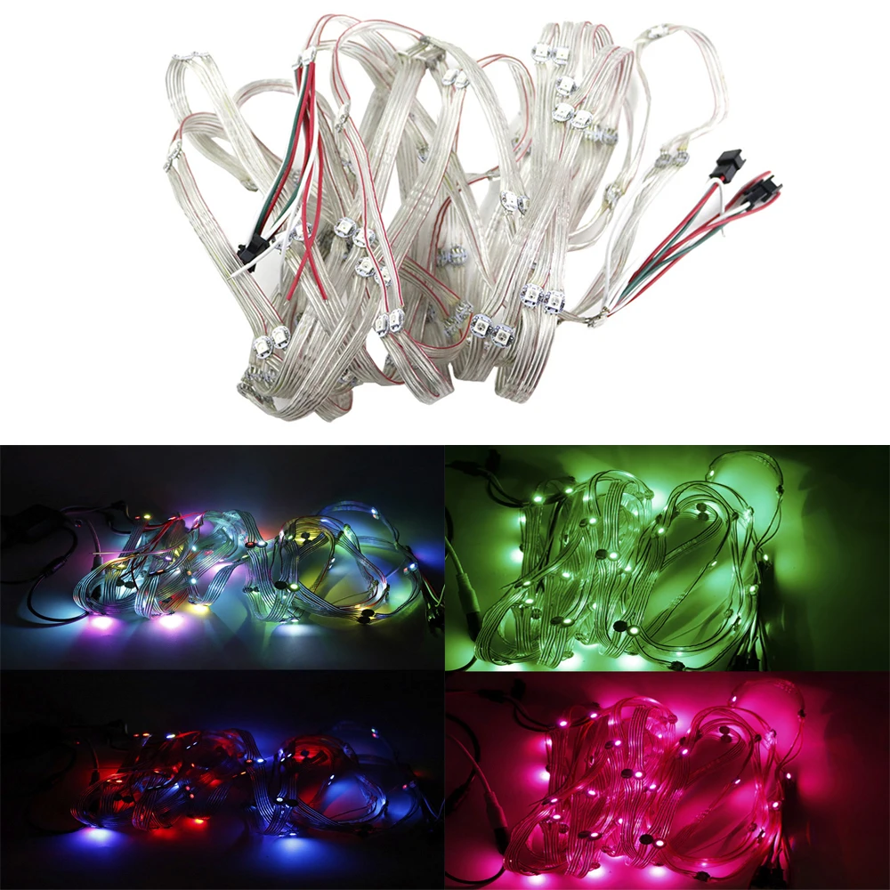 

50Leds/100Leds LED Module DC 5V ambilight WS2812b matrix 5m/10m RGB colorful pixel led Node None-waterproof IL