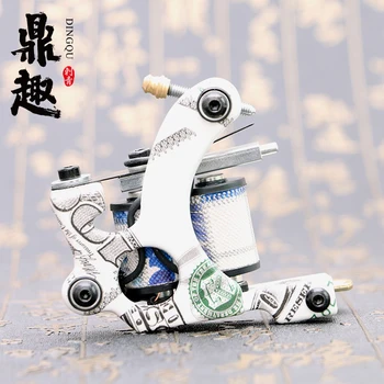 

Pro Handmade Copper Tattoo With Dollar Painting Machine Gun 10 Wrap Coils Set Shader for Tattoo Supply TM8321