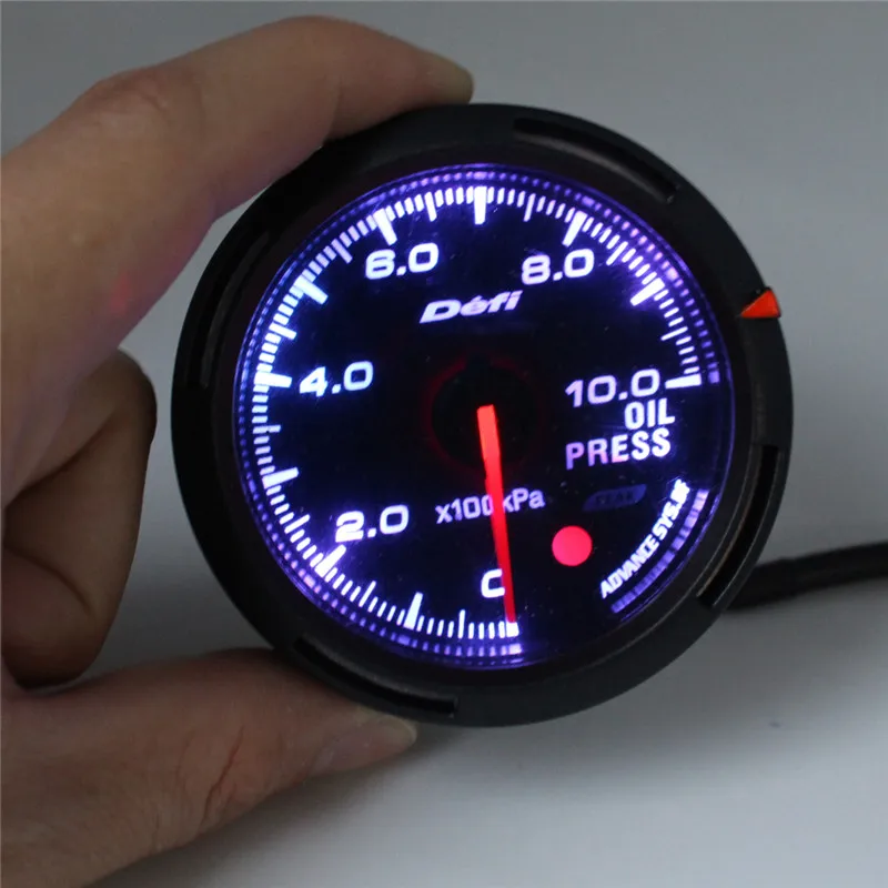 15 Colors Light Universal 2.5 Inch 60mm DEFI BF Car Oil Pressure Gauge
