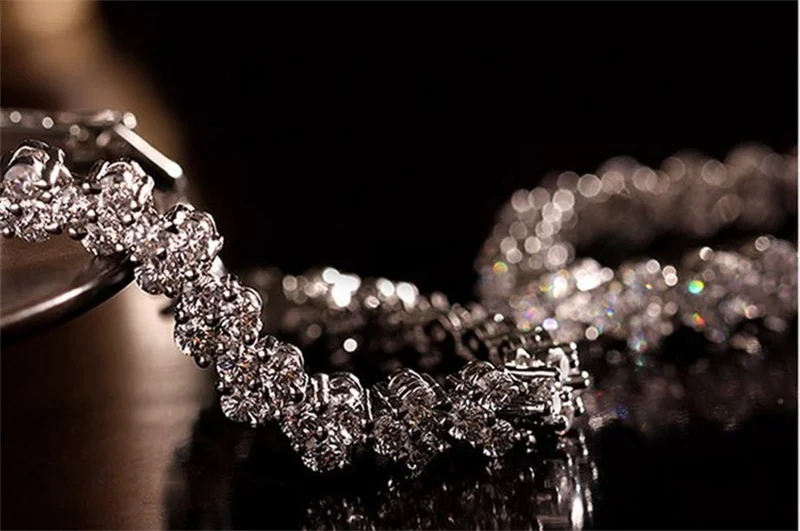 Yanhui роскошь 99 шт. браслеты с кристаллами для Для женщин 925 серебро Браслеты& Браслеты Свадебные ювелирные изделия Винтаж браслет SL001