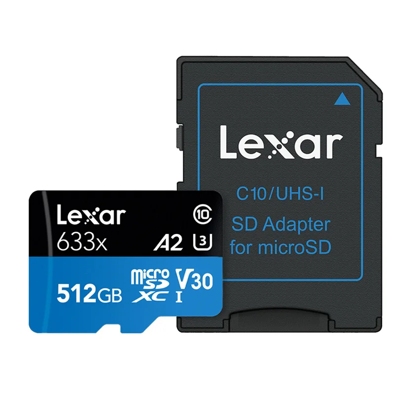 Lexar Micro sd карта 512 ГБ 95 МБ/с./с Высокая производительность 633x высокая скорость автомобиля TF флэш-карта памяти UHS-1 для смартфона камеры Gopro