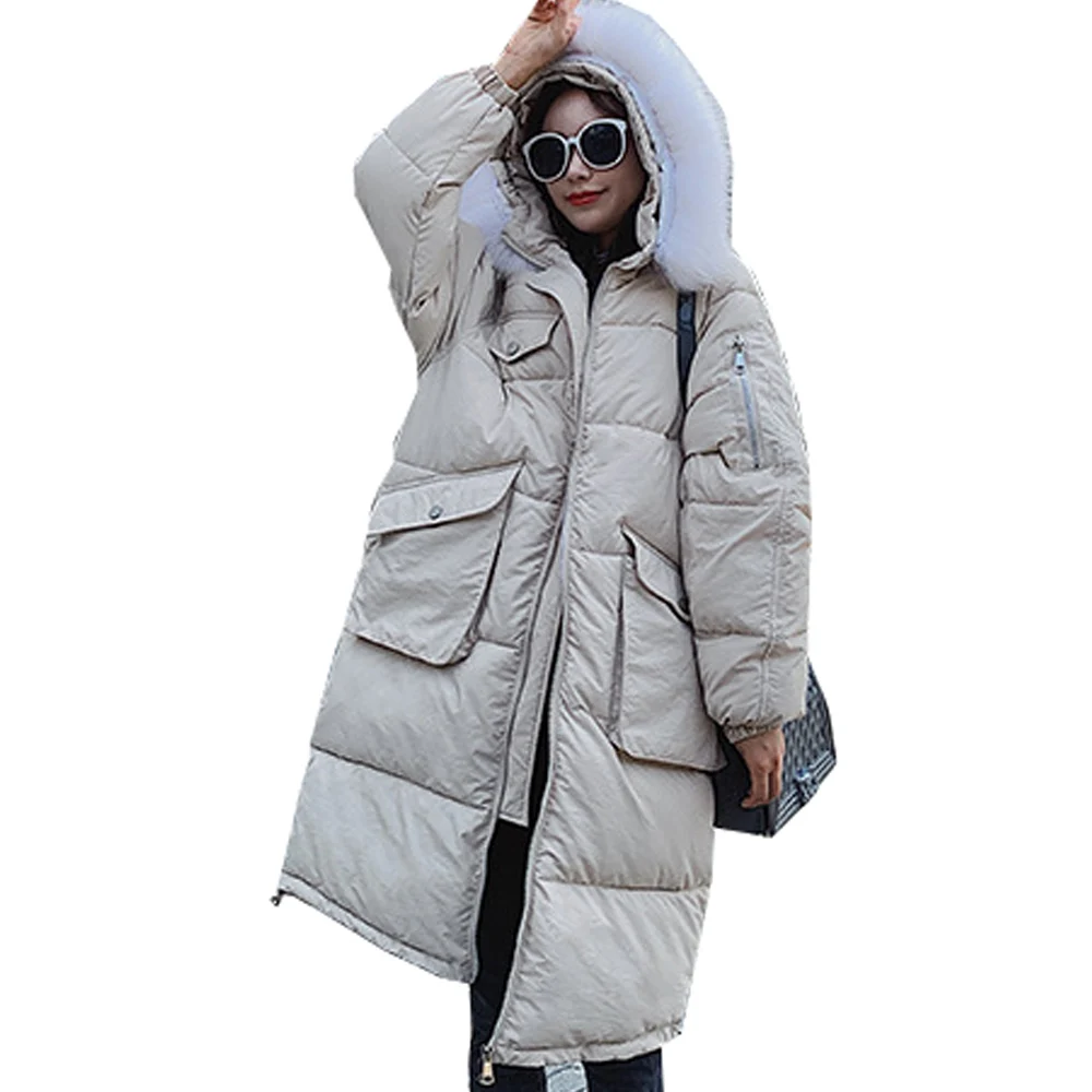 

Winter Warm Down Jacket female down jacket thick jacket large pocket jacket down parka women winter jacket parka 6602