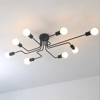 

modern ceiling light Wrought iron Multiple rod ceiling home lamp creative personality retro vintage living room kitchen lighting
