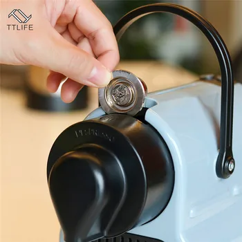 

TTLIFE Stainless Metal Reusable For Nespresso Capsule with Press Coffee Grinds Stainless Tamper Espresso Coffee Maker Basket New