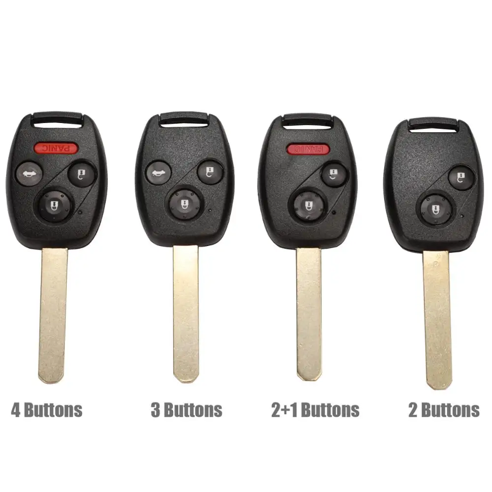

jingyuqin 2/3/4 Buttons Remote Fob Car Key Case Shell Cover For Honda Civic CRV Accord Insight Ridgeline 2003 2008 2009