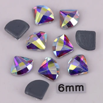 

Free Shipping! High Quality Crystal AB, Crystal Clear Fan Hotfix Rhinestones / Iron On Flat Back Crystals