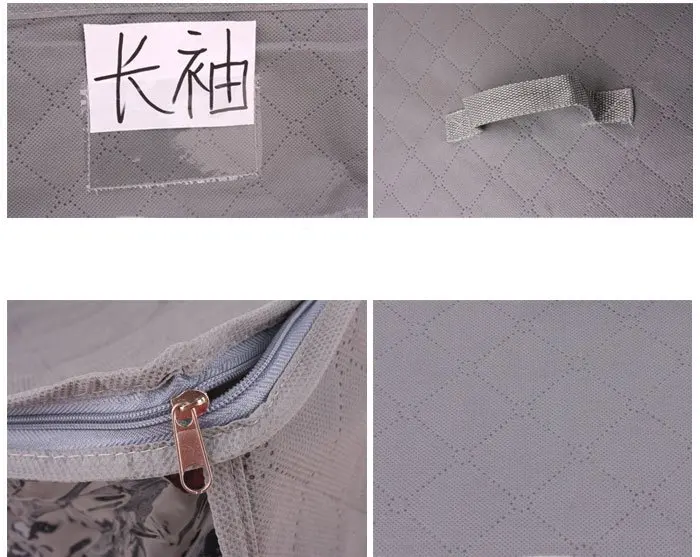 Free shipping Storage Bag Received Box Big Bamboo charcoal with Windows classification 3 case clothing finishing box