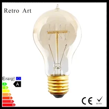A19 40 Вт Винтаж Эдисон лампа накаливания Античная Эдисон стиль лампа 220 В E27