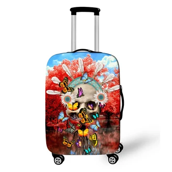 

18-32 Inch Cartoon Printing Butterfly Skull Suitcase Trolley Case Protective Cover Travel Cases Suitcase Covers