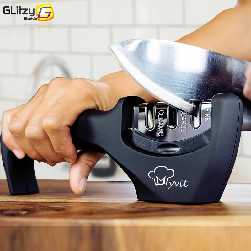 Knife Sharpener Professional 3 Stages knives Grinder Kitchen Sharpening