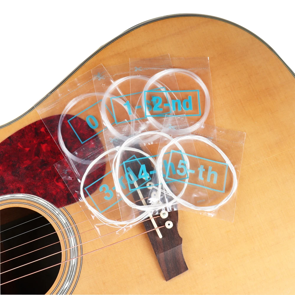 5 комплектов Alice OUD Strings AOD-11/12 прозрачный нейлон посеребренный медный сплав рана для 11/12 струнная Акустическая гитара