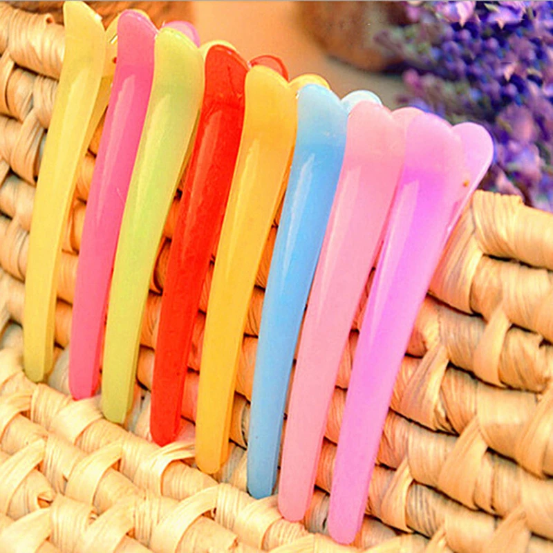 

10pcs Hair Clip Plastic Professional Hairdressing Cutting Salon Styling Tools Section Hair Clips Colorful Clamps