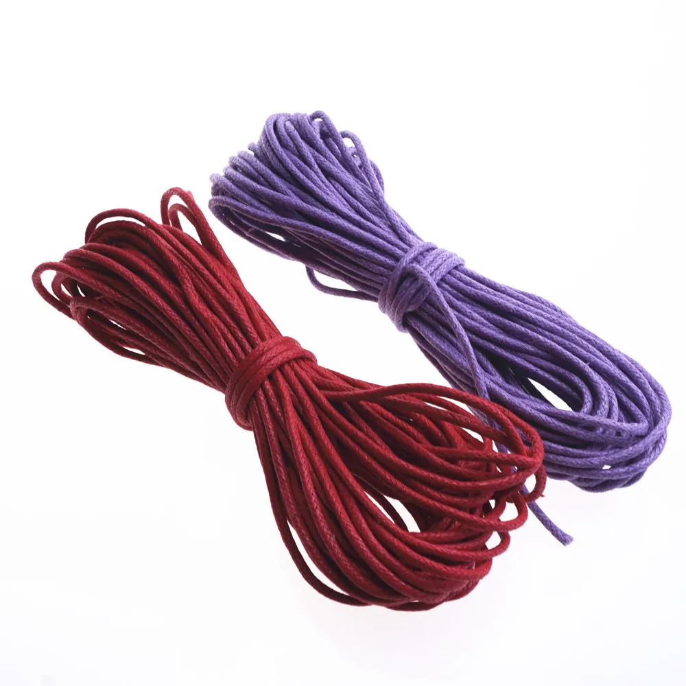 Lilac 10M 1-1.5mm Wax Coated String Cotton Waxed Cord Jewelry Bracelet Making