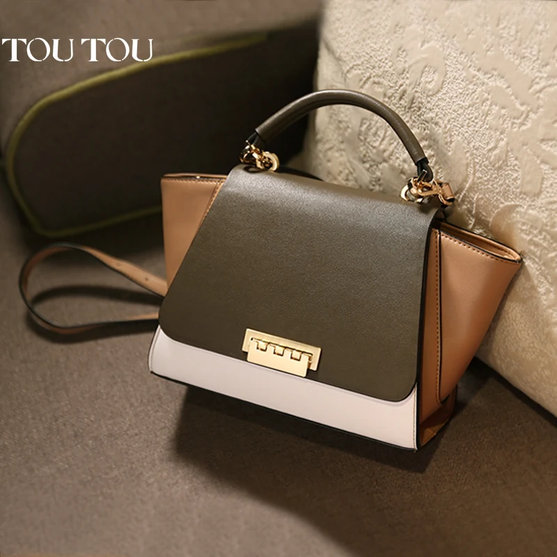 

TT036 2017 New Designer Women Handbags candy Mocha color high quality Leather chain girl's Handbags Ladies Tote shoulder Bag