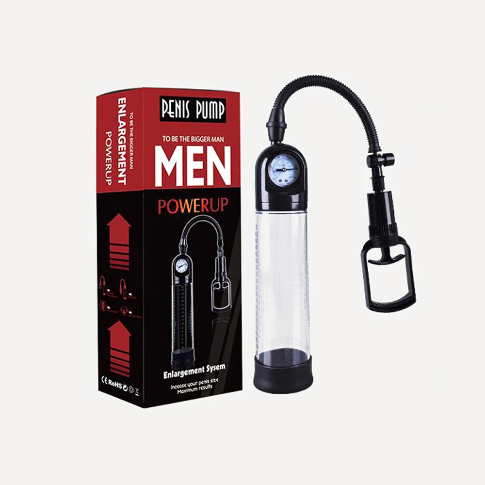 

Male Manual Vacuum Peni-s Pump Air Pull Rod Enlarger Extender PUMPS For Men Cock Exercise Enlargement Enlarger Bigger With Gauge
