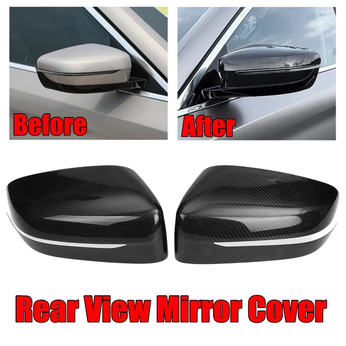 

Carbon Fiber Direct ADD-ON Mirror Cover Side Mirror Folding Kit For BMW 2017-2018 G30 530i 540i 5