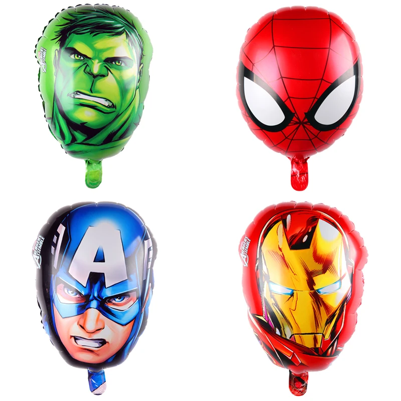 4pcs Avengers Ironman Hulk Captain America Spiderman Balloon Superhero Party