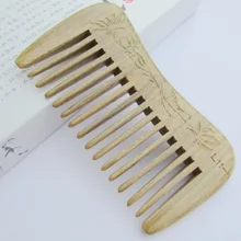 Натуральный зеленый сандалового дерева из дерева ручной работы Расчёски и гребни для волос без статический 10.5 см* 5.5