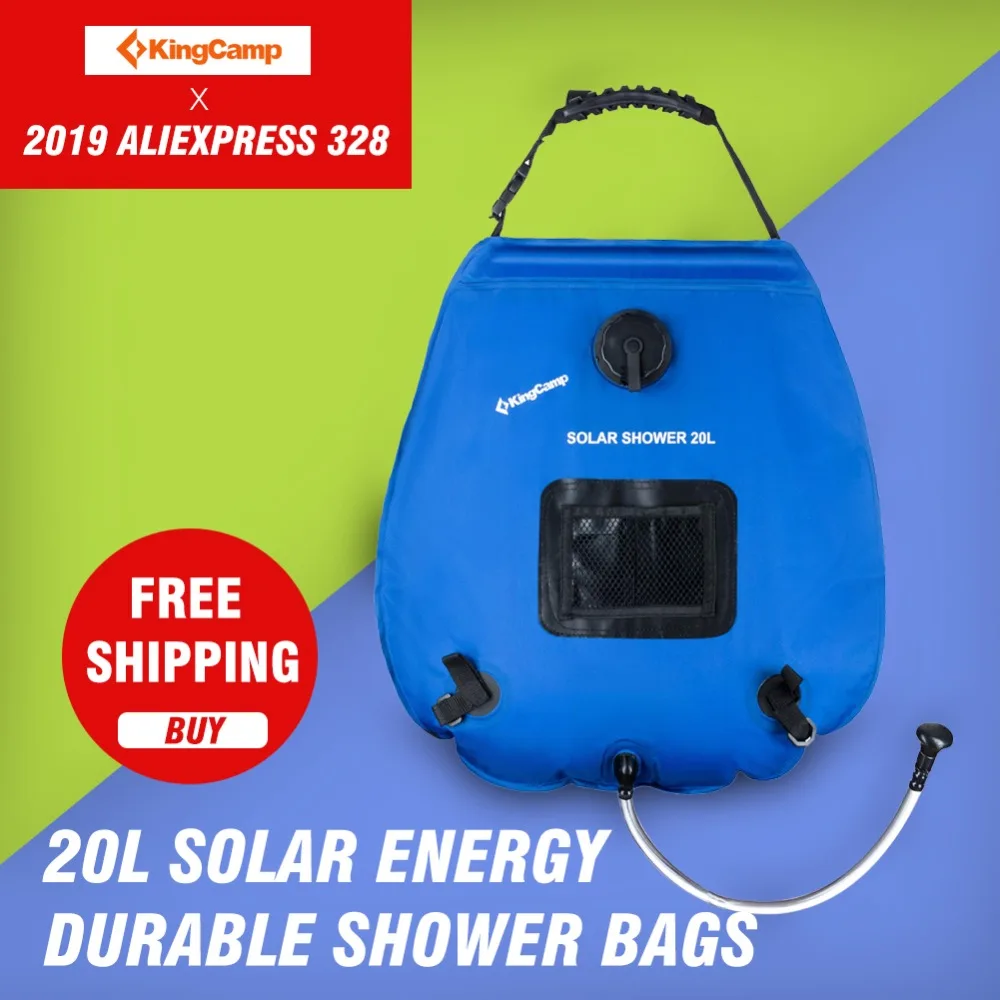 KingCamp Waterproof Dry Bag 20L Camping Solar Shower Bag Portable