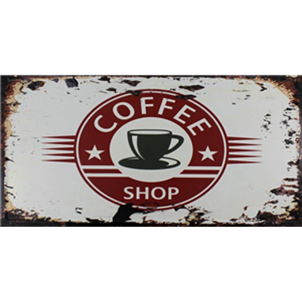 

Coffee Chic Home Bar Cafe Vintage Wall Decor Art Metal Tin Signs Pub Tavern Retro Decorative Plates Metal Poster 3015001