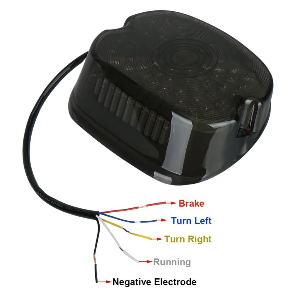 Motorcycle Accessories LED Tail Turn Signal Brake License Plate Integrated Light For Harley Sportster XL883 Dyna Street Bob FXDB (2)
