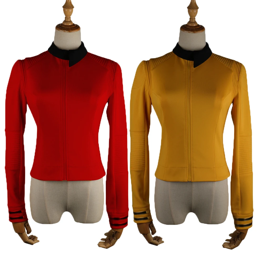 

New Startsrek Discovery Season 2 Costume Female Top Starfleet Commander Uniform with Badge Woman Costumes Adult Cosplay Costume