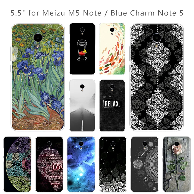 5.5&quot For Meizu M5 Note Case Soft TPU Clear Silicon Fundas Coque Shell Marbles Capa Blue 5 Note5 5Note Phone Cases |