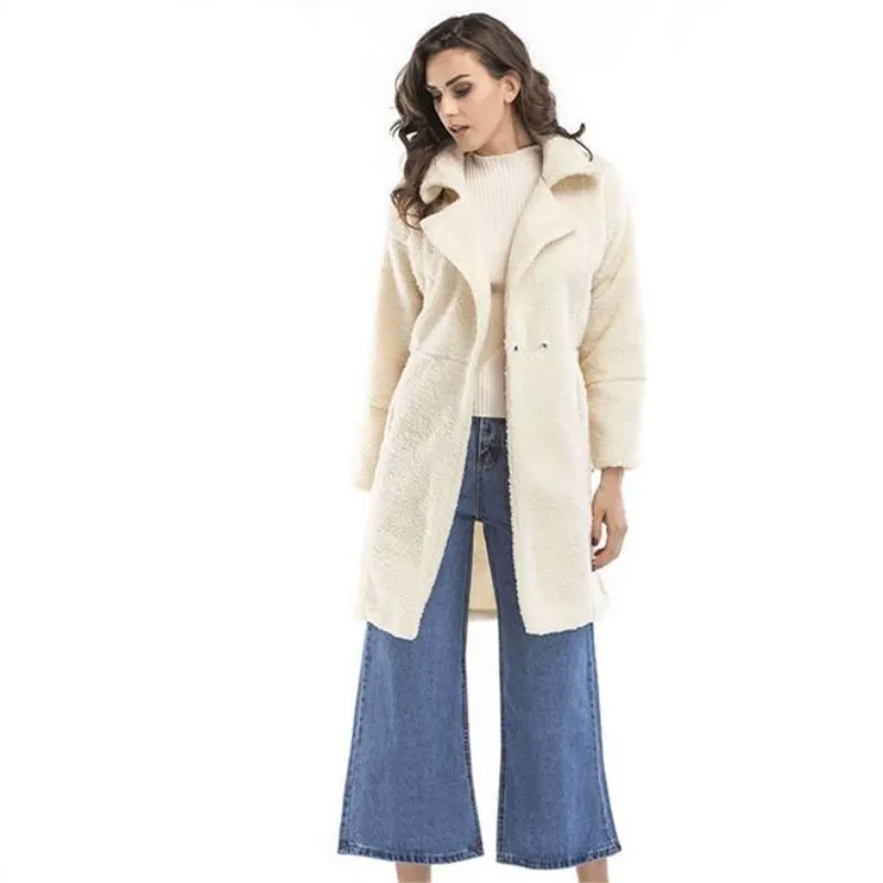 

Winter Coat Women Warm Cotton-padded Wool Coat Long Women's Cashmere Coat European Fashion Jacket Outwear JJ-211