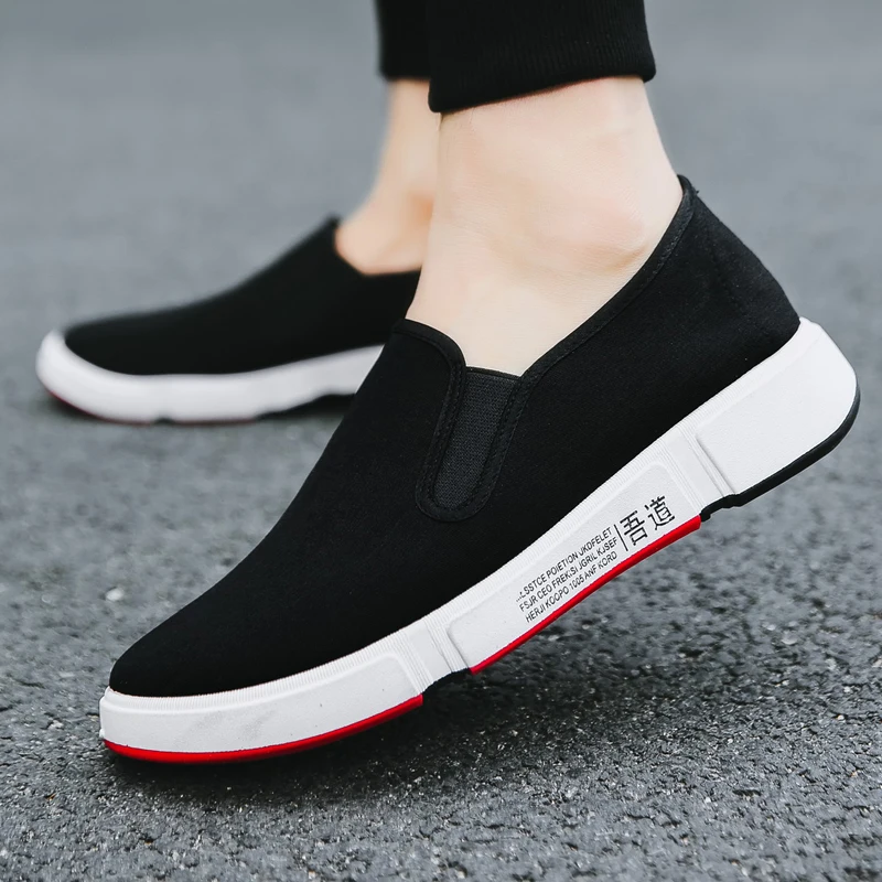 

Cresfimix male fashion classic black cloth slip on shoes men casual street loafers man comfortable shoes chaussures hommes a5148