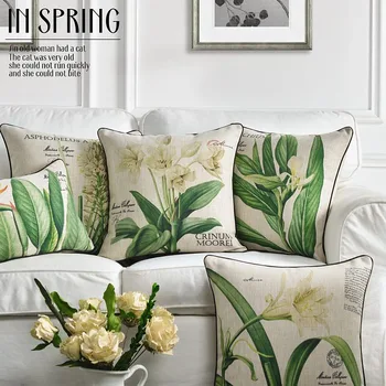 

Nordic style Flower pattern Cushion cover for Pillow/cushion Cotton and linen materials without pillow inner 02