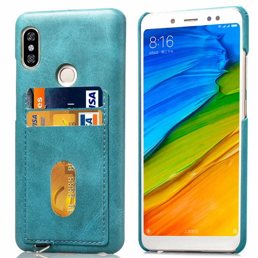 

2-layer Business Credit Pocket For Xiaomi Redmi Note 5 Pro case Cell Phone ID Card Holder Slim Case for Xiaomi Redmi 6A cover