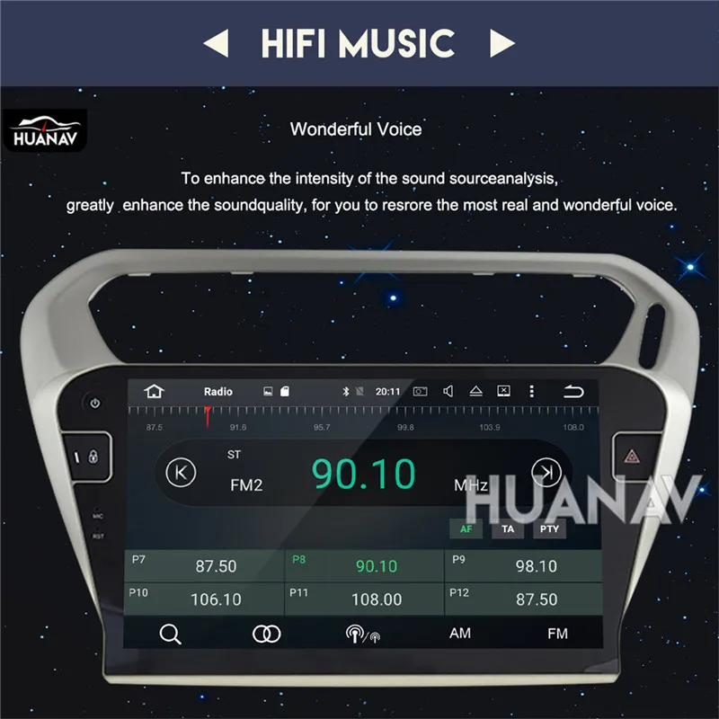 Clearance Car DVD player GPS navigation for PEUGEOT 301 2014-2017 For Citroen Elysee 2014-2017 Android8/Android7 Multimedia recoder unit 7