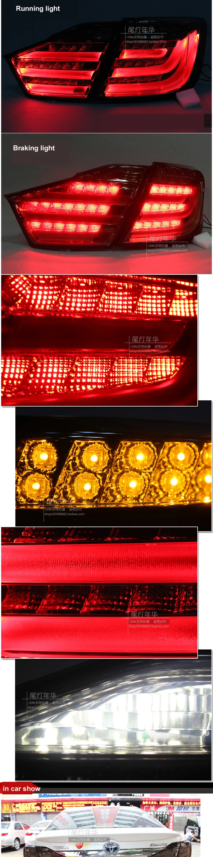 Автомобильный Стильный чехол для TOYOTA Aurion Camry светодиодный задний фонарь для BMW style 2012- Camry задний фонарь светодиодный задний фонарь Тюнинг Автомобиля